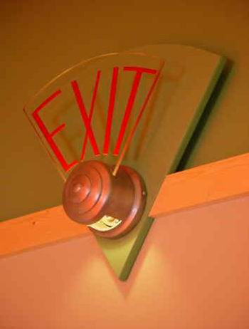 Keego Theatre - Old Exit Sign (newer photo)